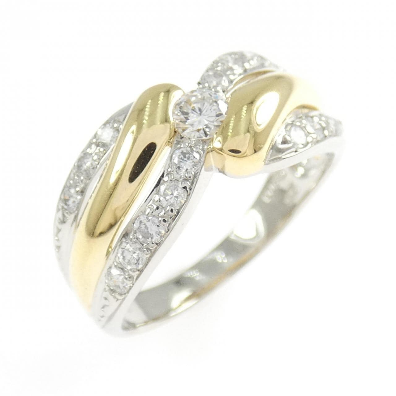 PT900/K18YG ダイヤモンド リング 0.50CT