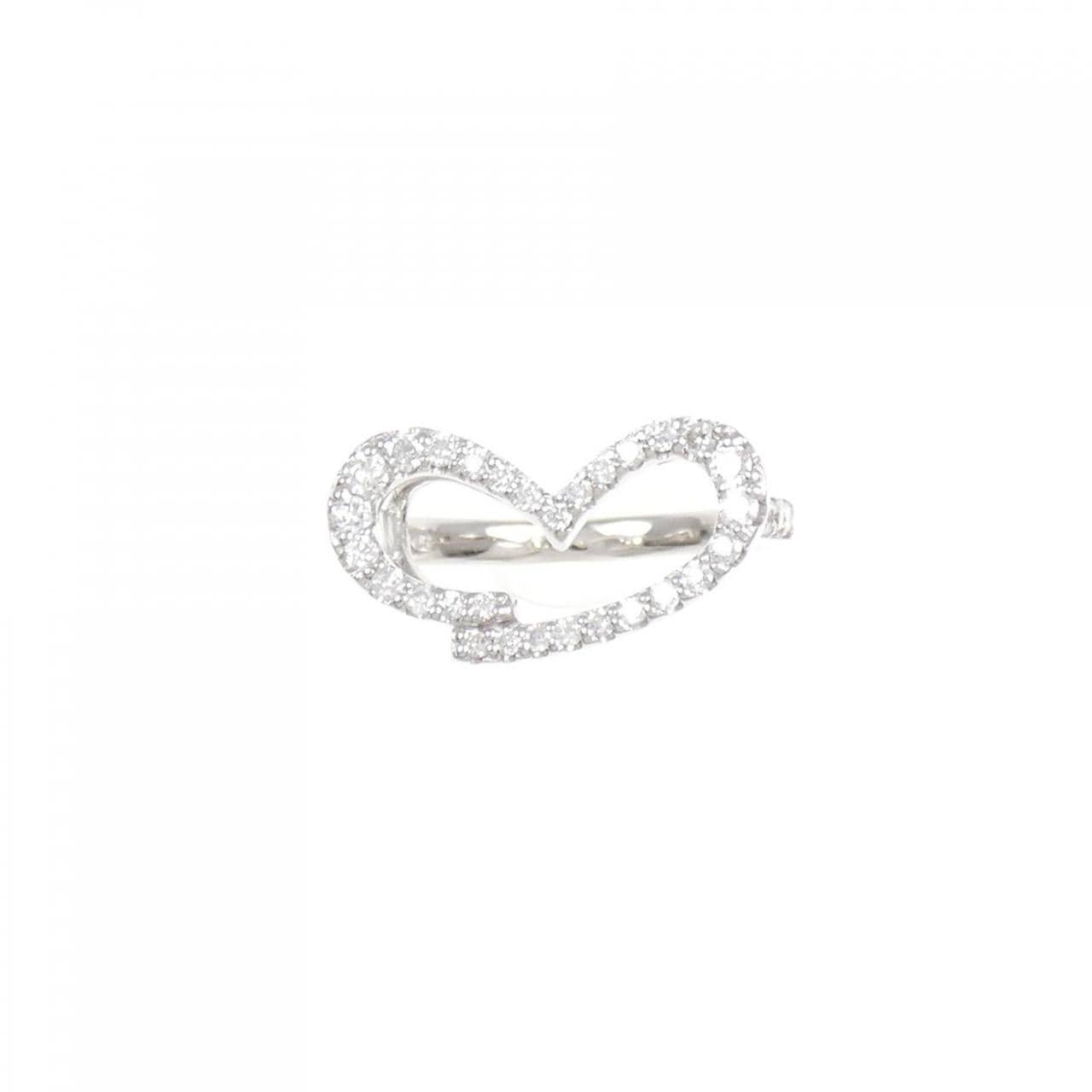 K18WG Heart Diamond Ring 0.39CT