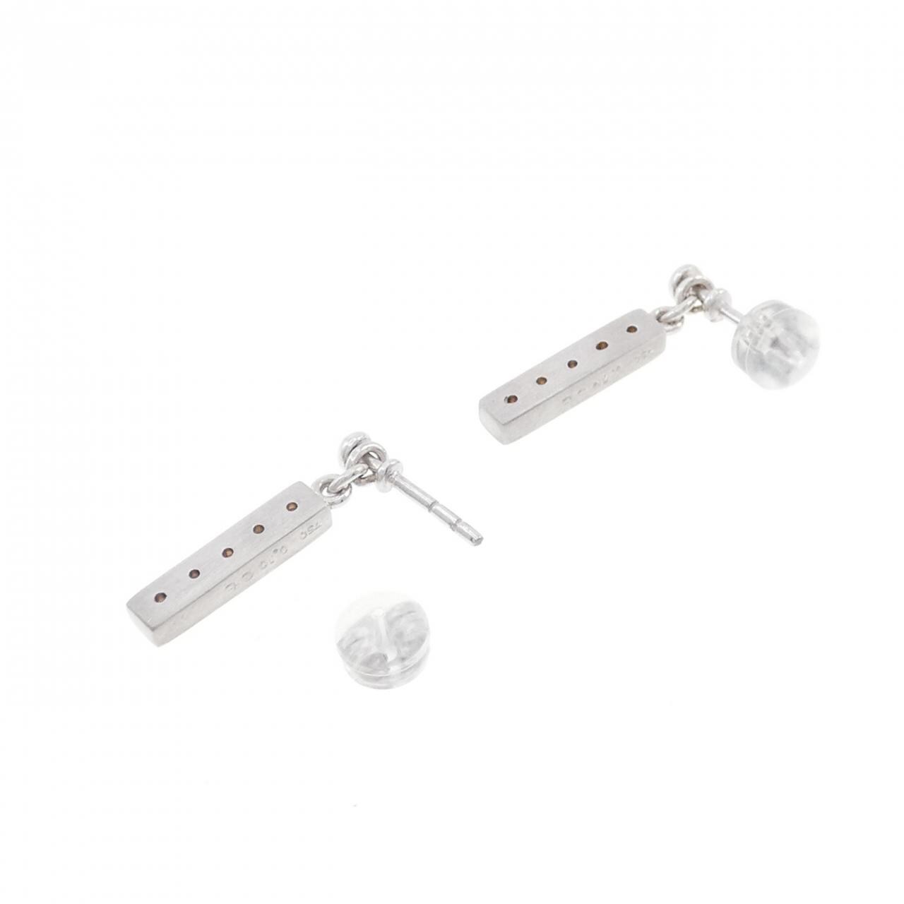 750WG/K18WG ダイヤモンド ピアス 0.20CT