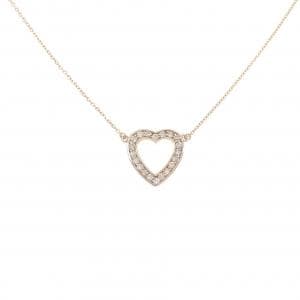 K18PG ハート ダイヤモンド ネックレス 0.30CT