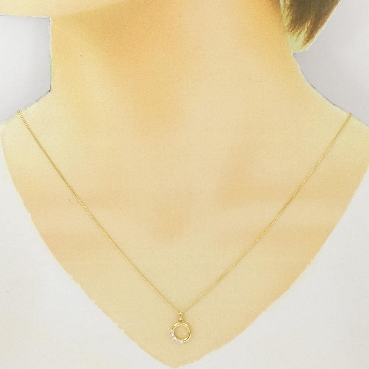 K18YG ダイヤモンド ネックレス 0.10CT