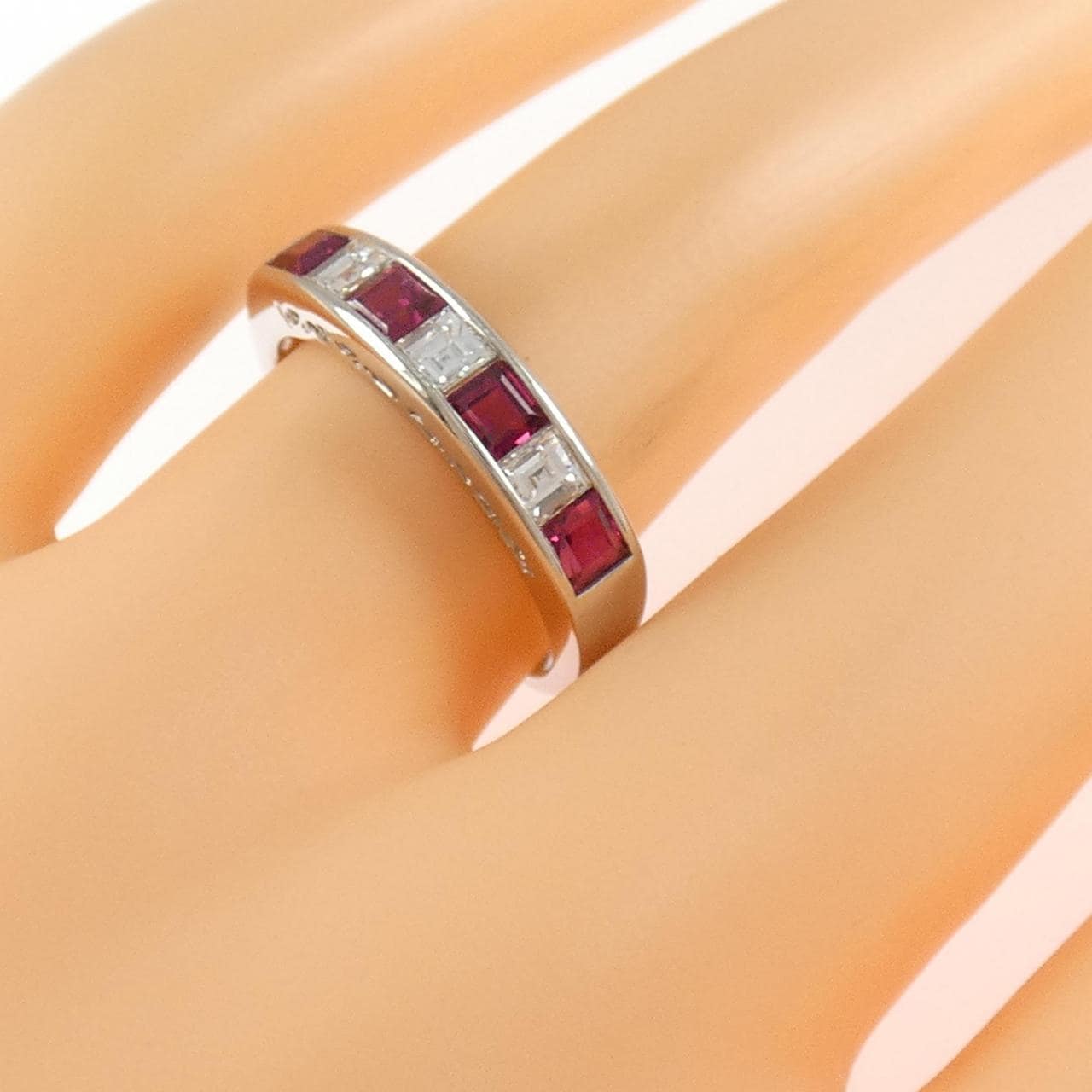 PT900 ルビー リング 0.76CT