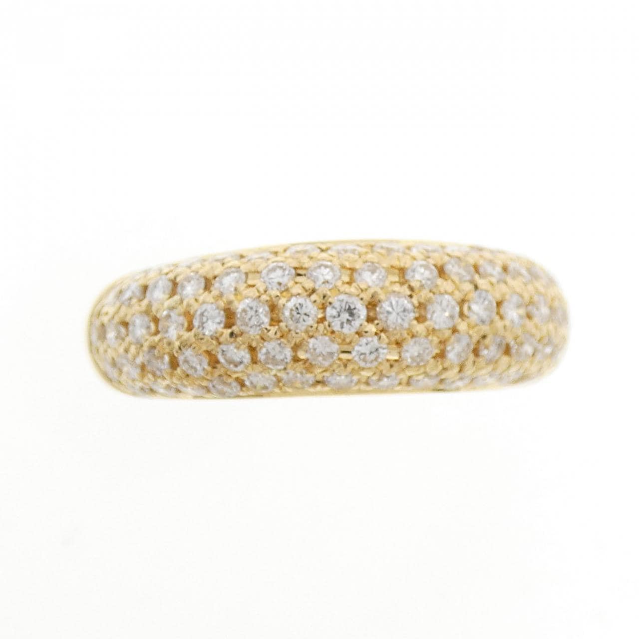 K18YG Pave Diamond Ring 0.85CT