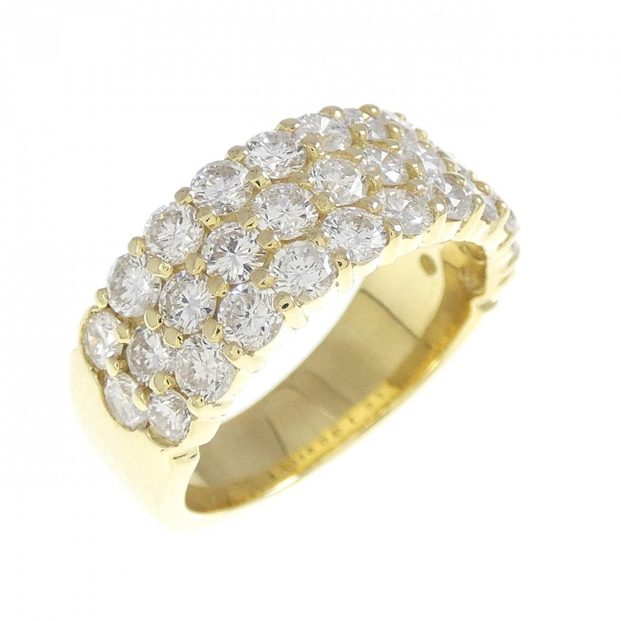 K18YG パヴェ ダイヤモンド リング 2.00CT