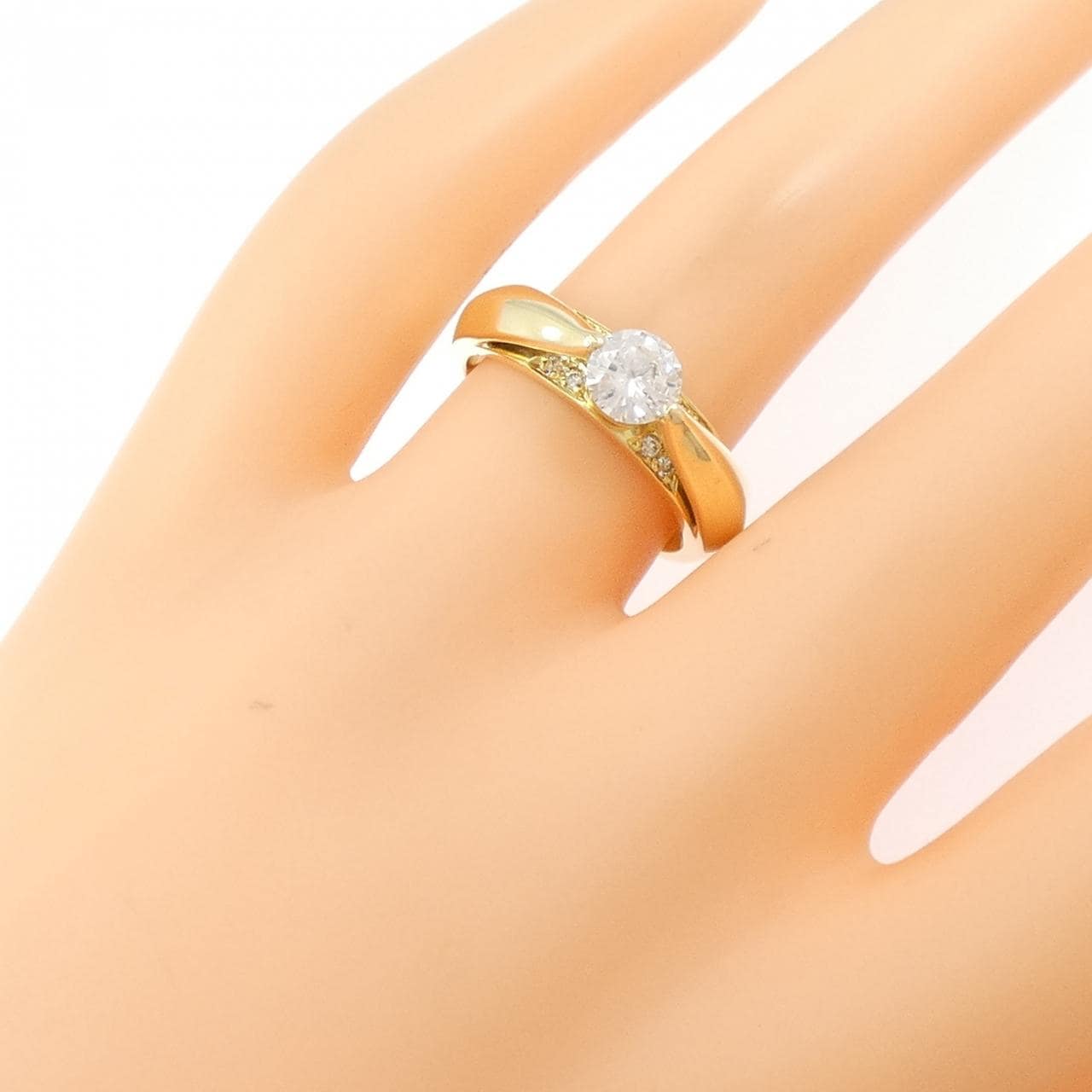 K18YG ダイヤモンド リング 0.57CT