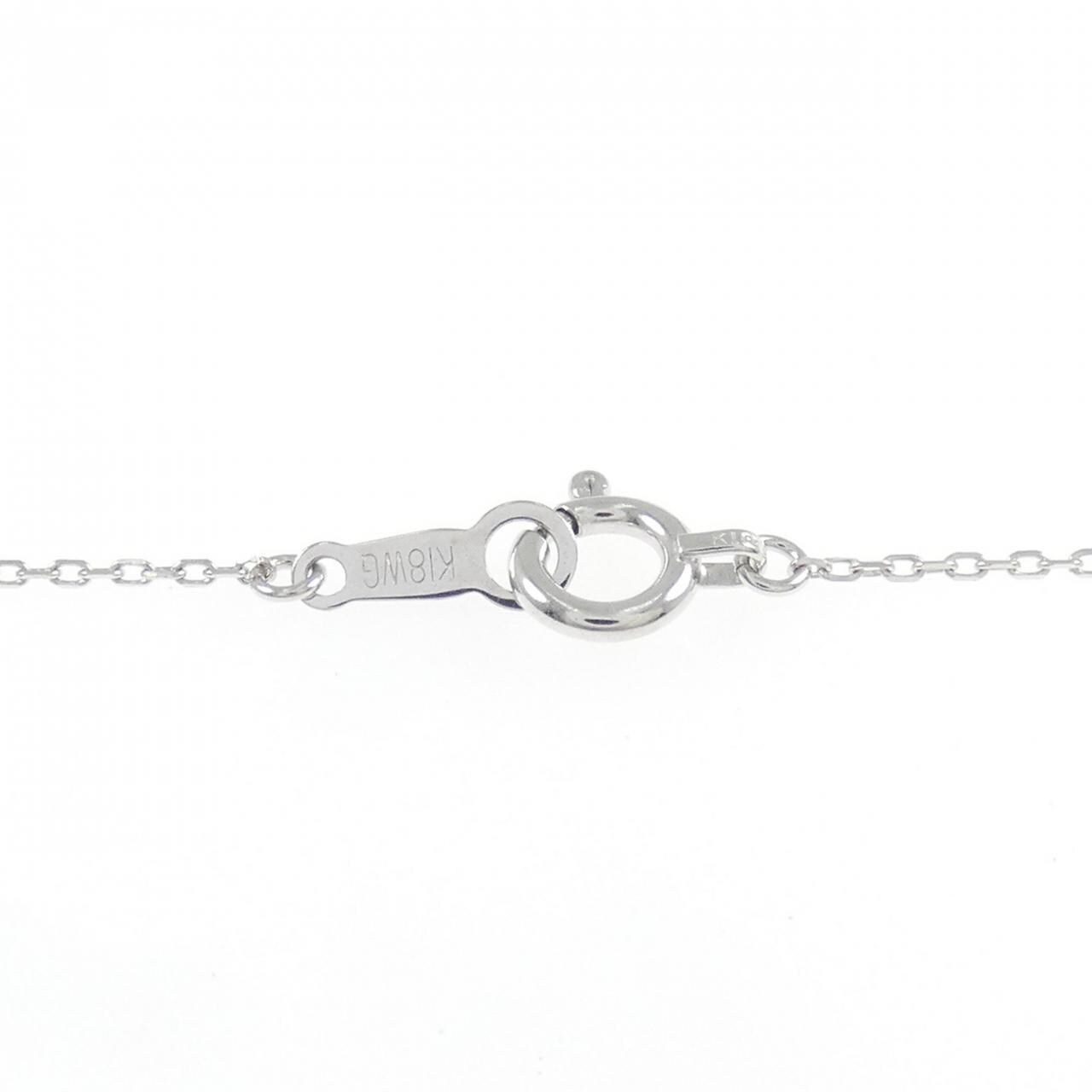 K18WG ダイヤモンド ネックレス 0.18CT