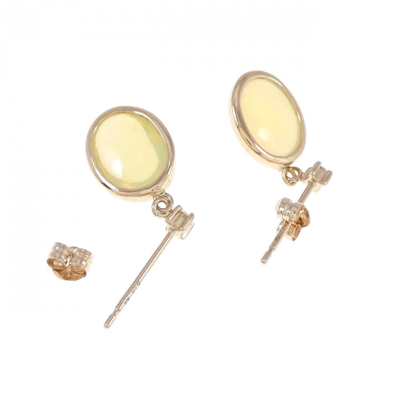 K18PG OPAL Earrings 2.22CT