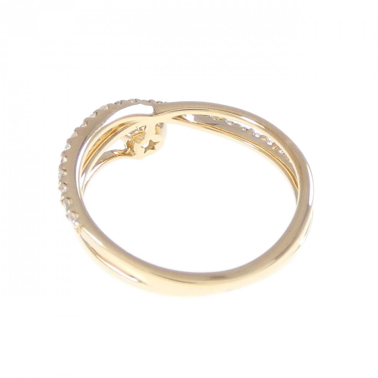 K18YG ダイヤモンド ピンキーリング 0.113CT