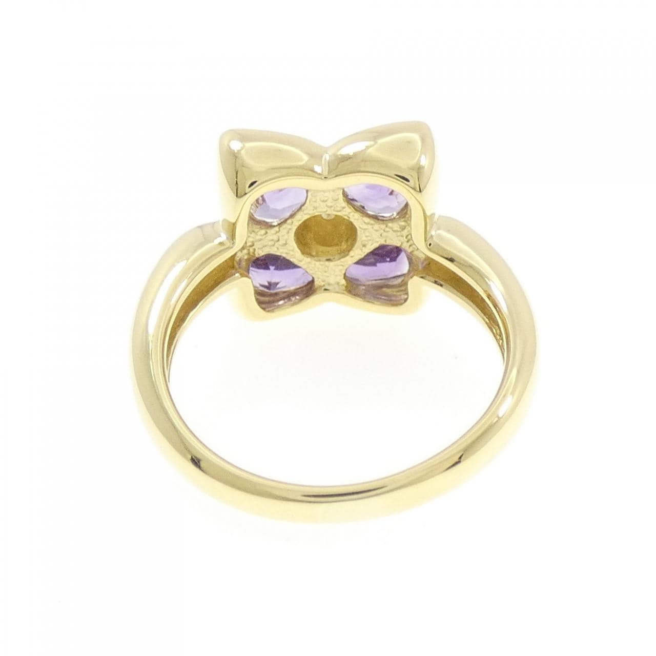 K18YG Flower Amethyst Ring