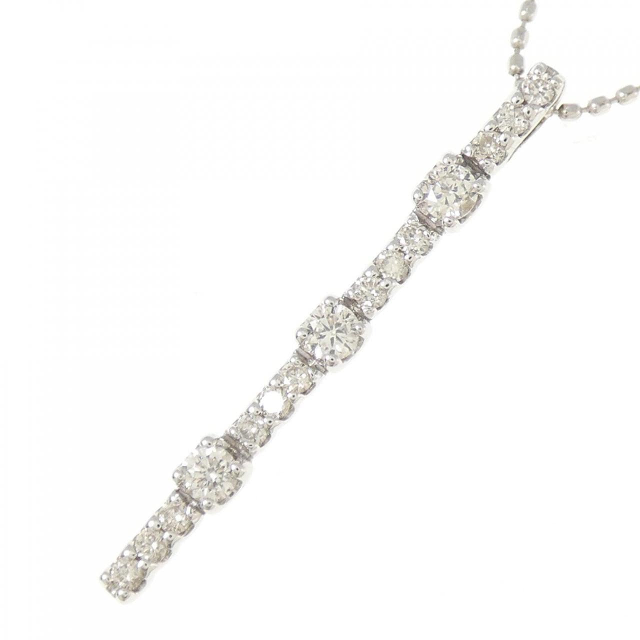 K18WG ダイヤモンド ネックレス 0.30CT