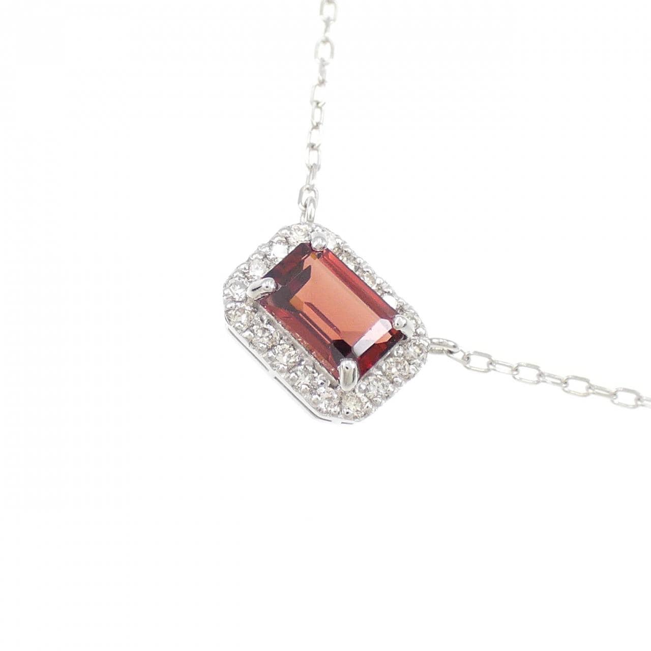 【新品】PT ガーネット ネックレス 0.78CT