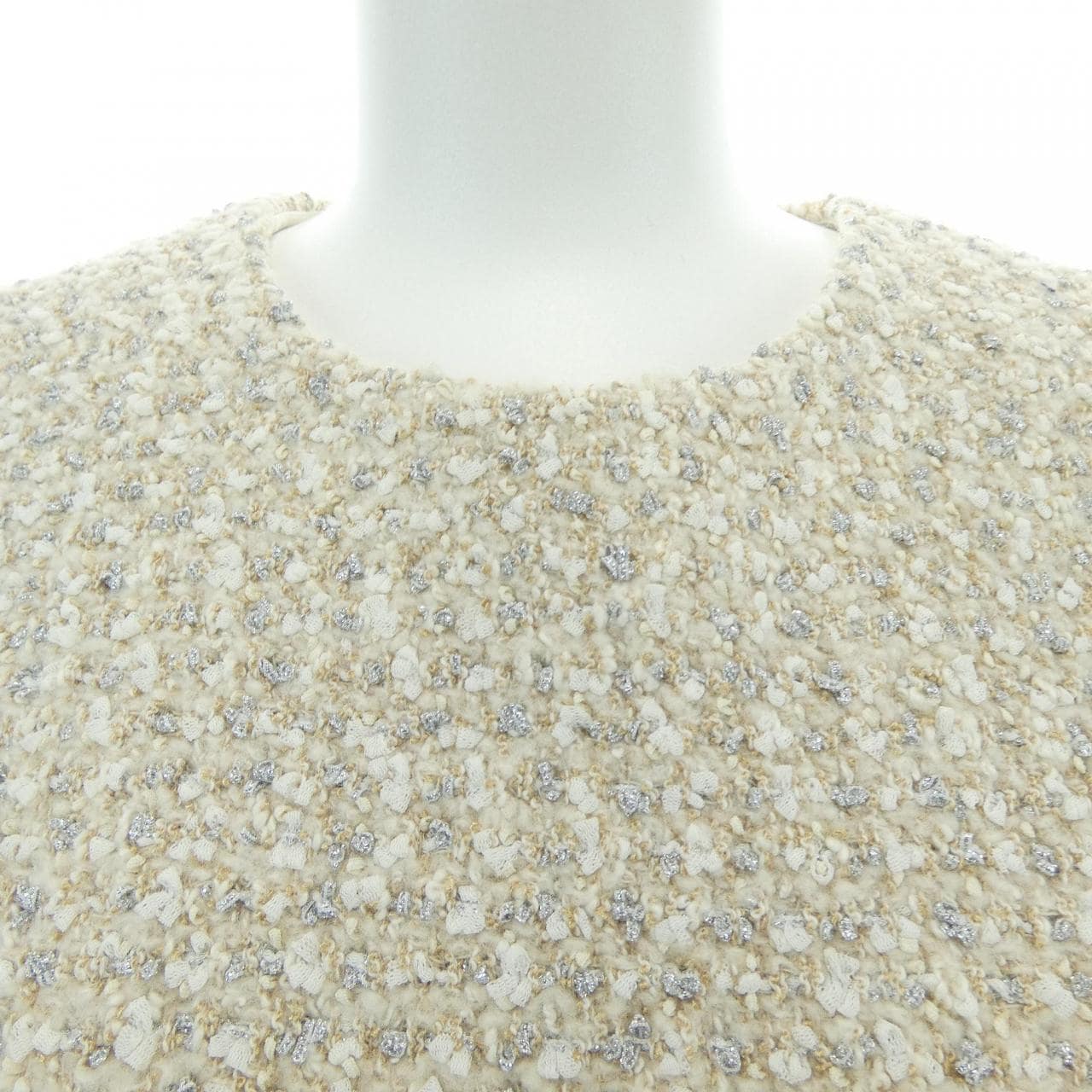 ルイヴィトン LOUIS VUITTON ルレックスツイードベルテッドスケータードレス FNDR66O80 ワンピース