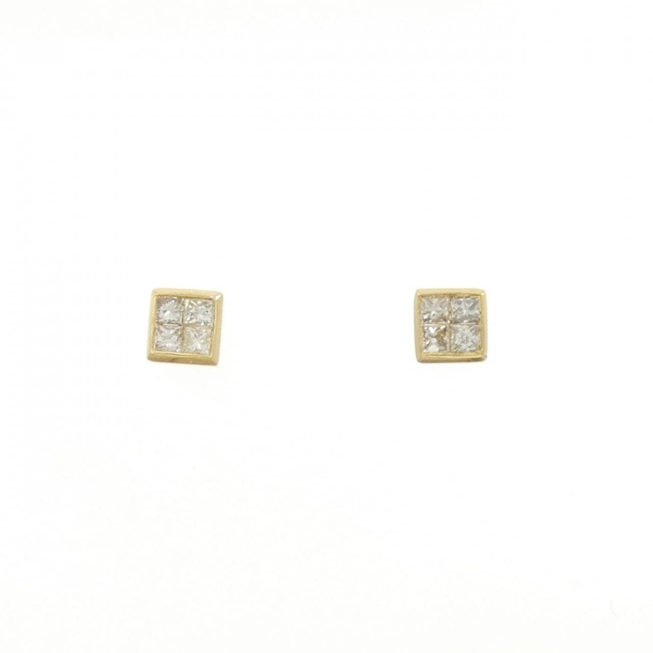 K18YG ダイヤモンド ピアス 0.16CT