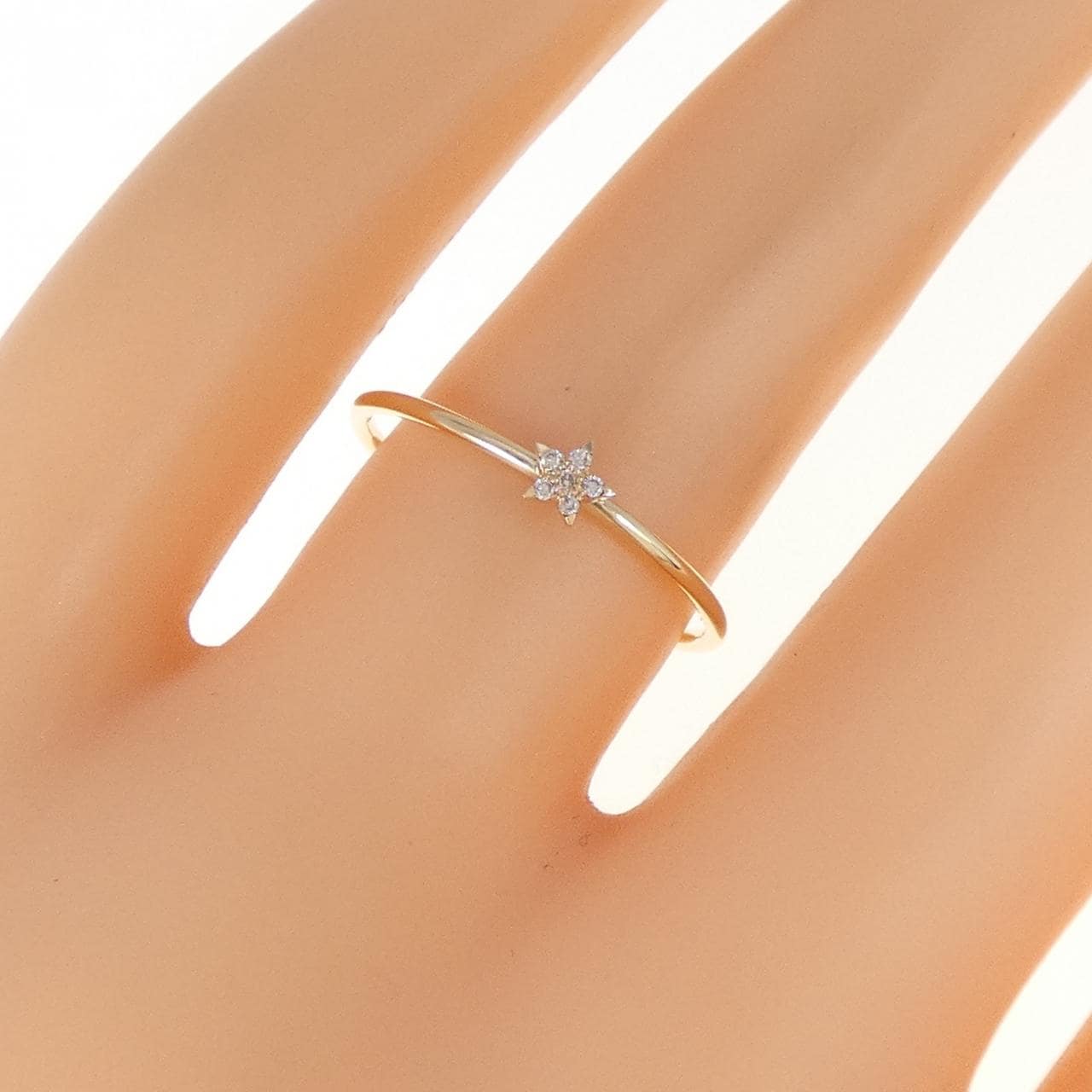 K10YG スター ダイヤモンド リング 0.01CT
