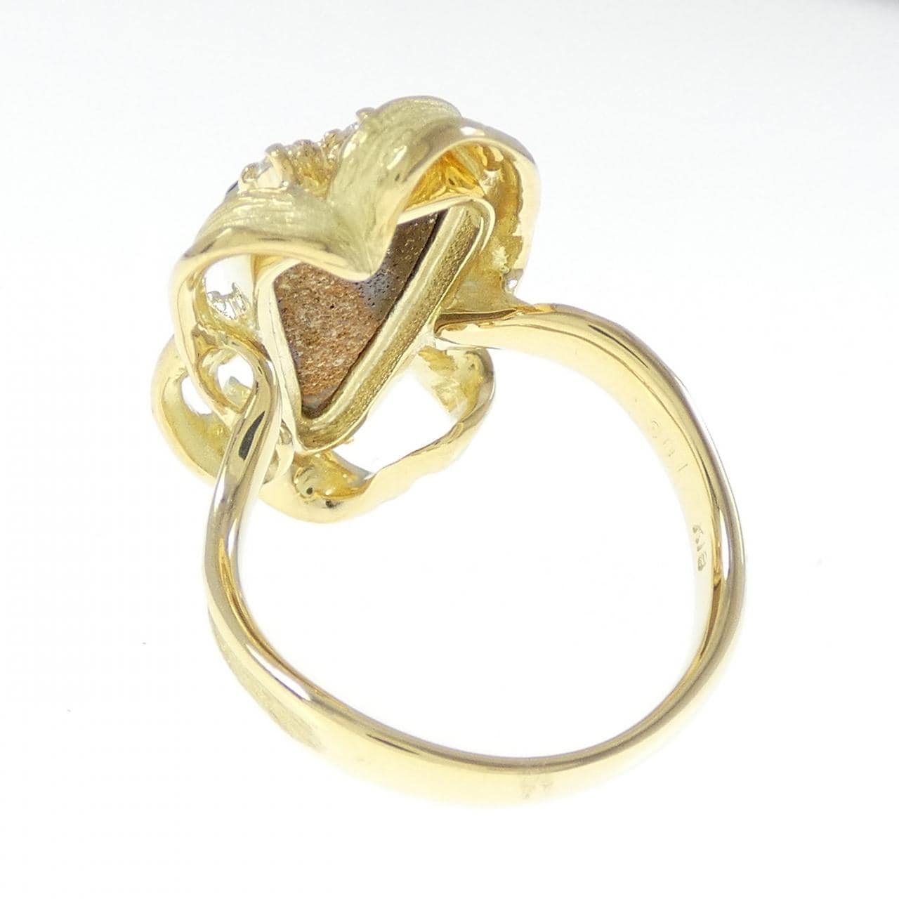 K18YG ボルダーオパール リング 3.01CT