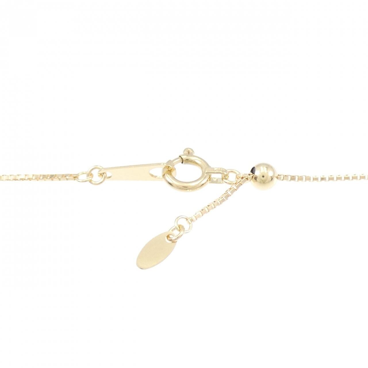 K18YG/PT900 ダイヤモンド ネックレス 0.30CT