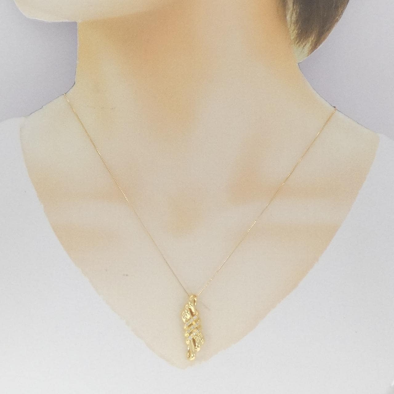 K18YG ダイヤモンド ネックレス 0.10CT