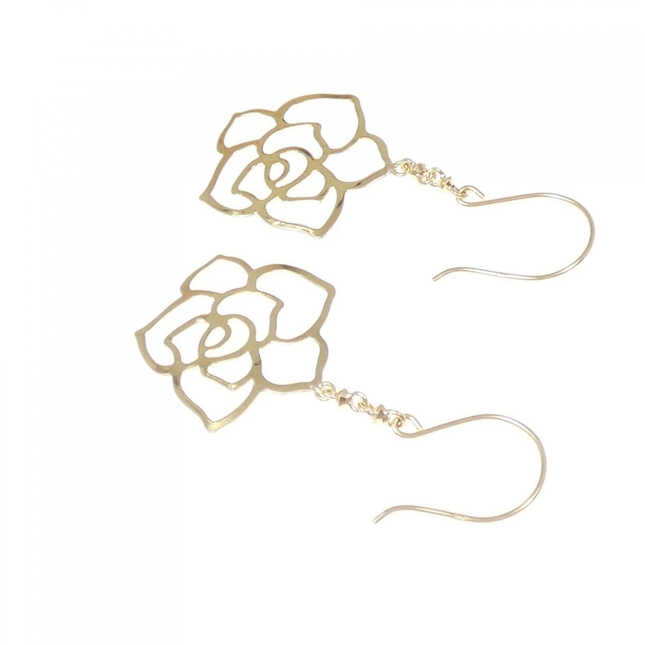 【新品】K18YG フラワー ピアス