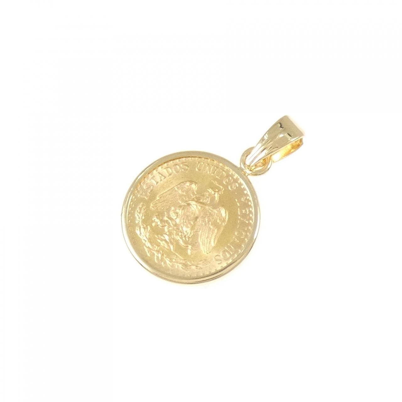 K18YG (框) 硬币吊坠