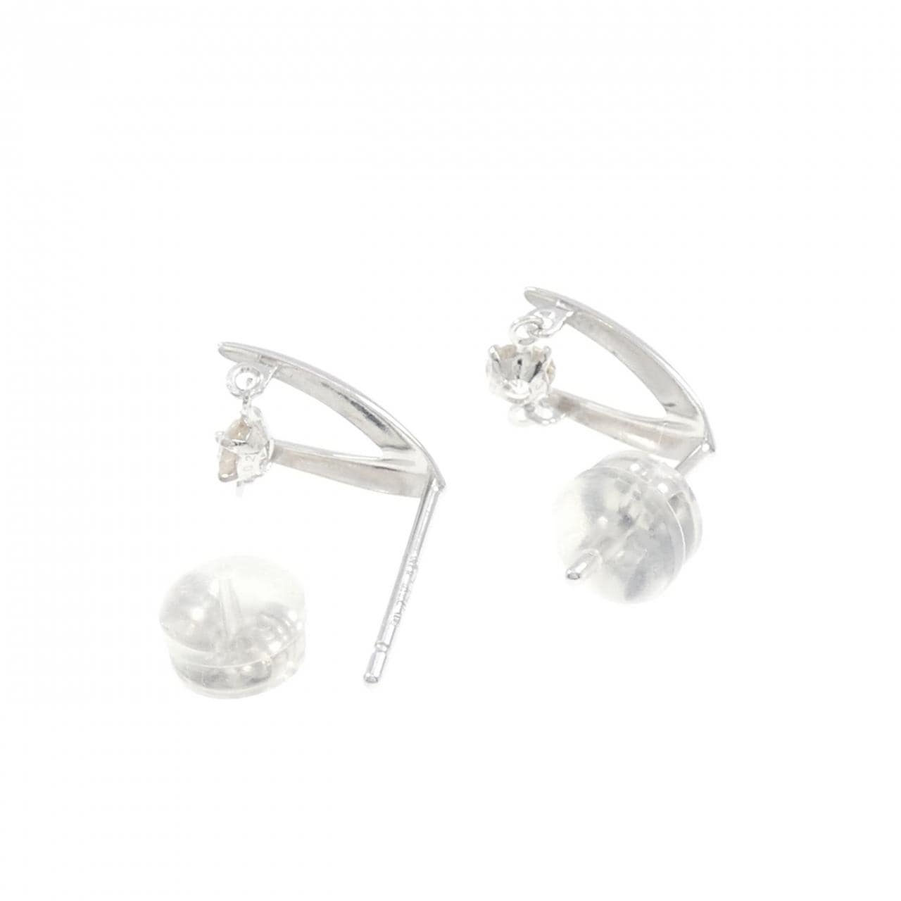 K18WG ダイヤモンド ピアス 0.20CT