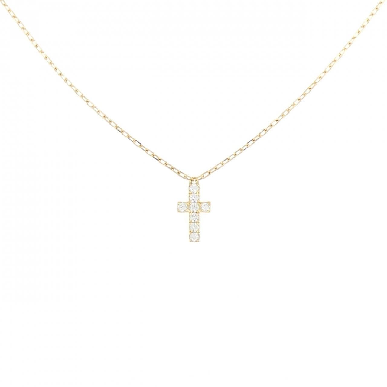 アーカー クロス ダイヤモンド ネックレス 0.05CT