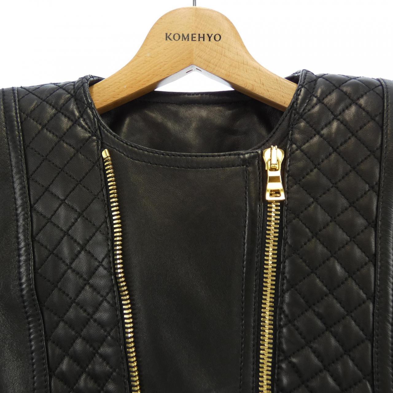 バルマン BALMAIN レザーライダースジャケット