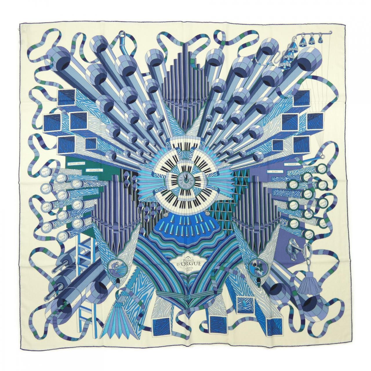 エルメス HERMES POINT D'ORGUE H242680S カレジェアン140 ショール