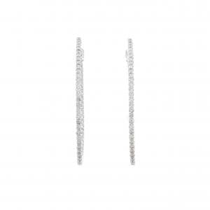 K18WG ダイヤモンド ピアス 1.00CT