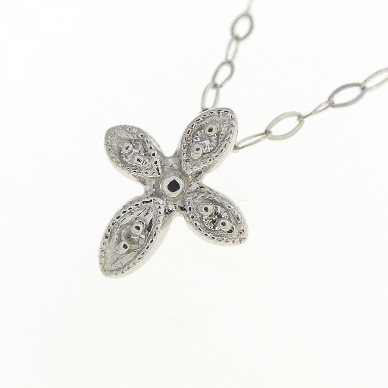PT クロス ダイヤモンド ネックレス 0.02CT