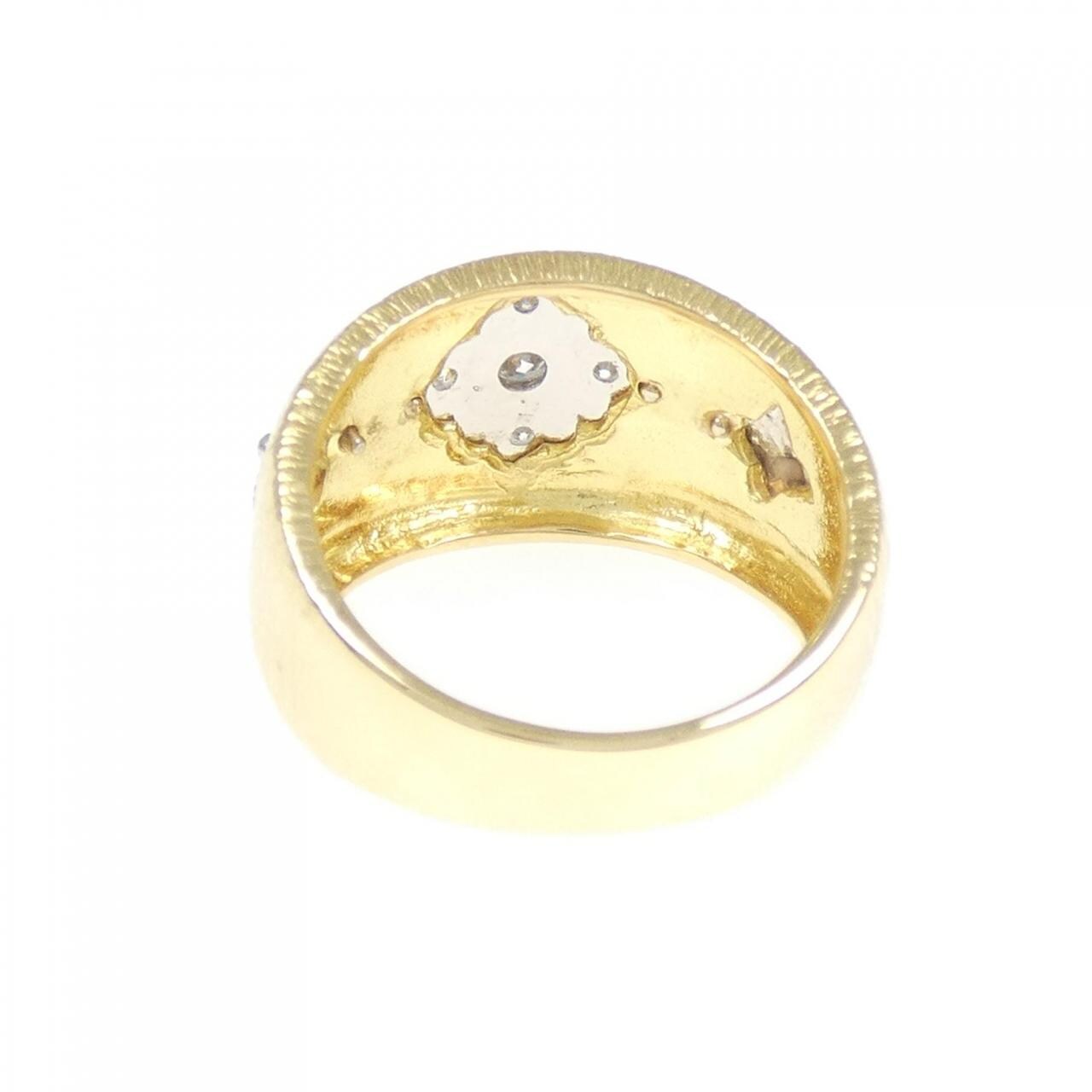 K18YG/PT鑽石0.13CT