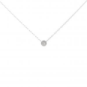 PT900/PT850 ソリティア ダイヤモンド ネックレス 0.08CT