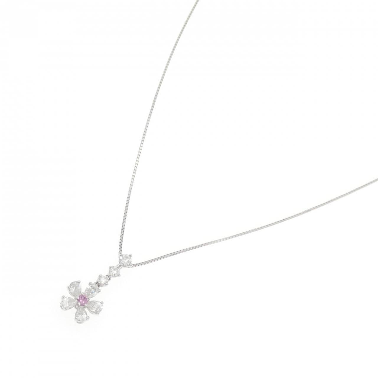 PT950/PT850 ダイヤモンド ネックレス 0.050CT FVPP SI2