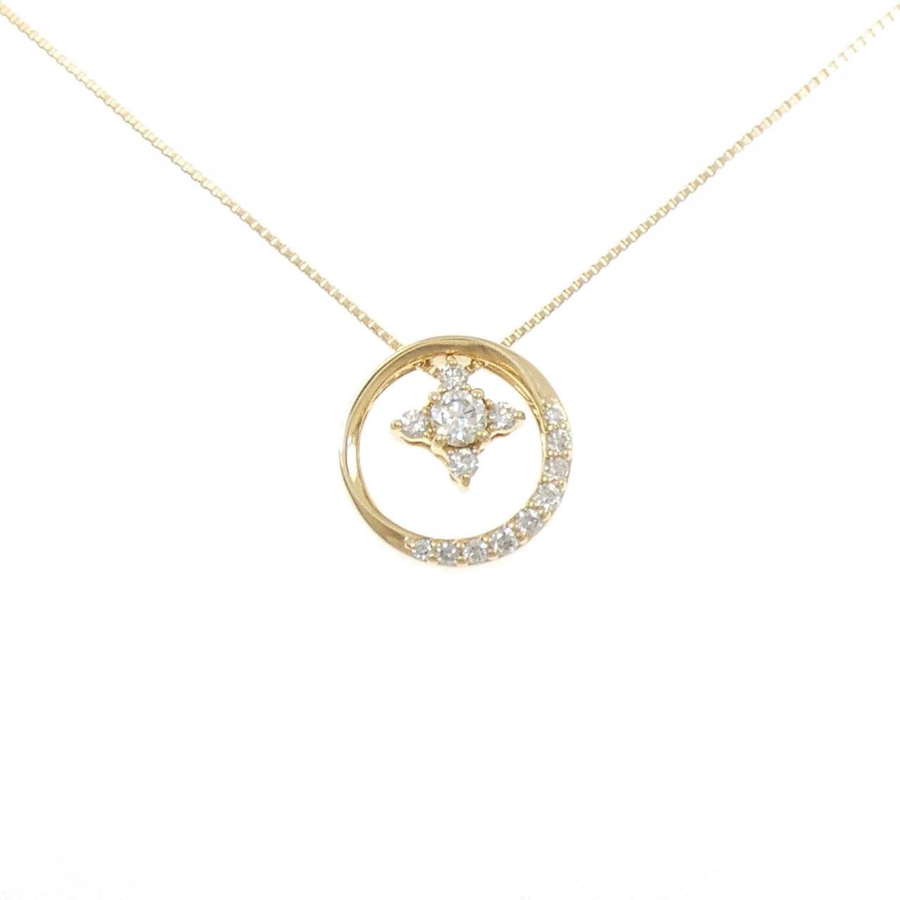 K18YG 2WAY ダイヤモンド ネックレス 0.142CT