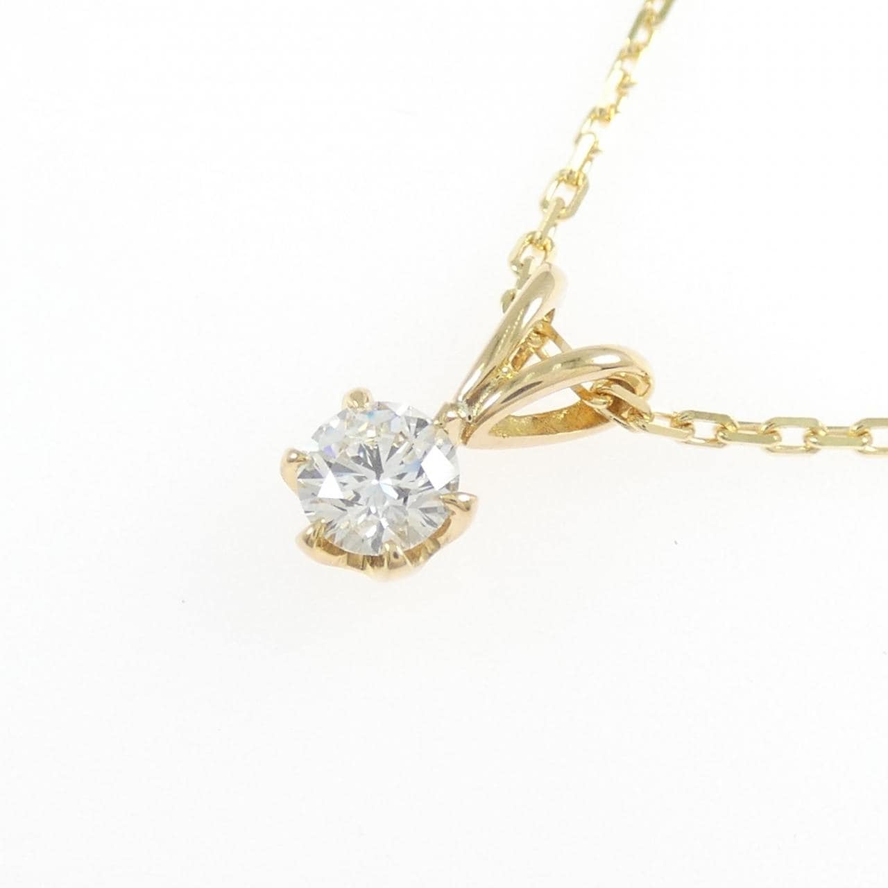 18K Yellow Gold Diamond Necklace 0.3705CT
