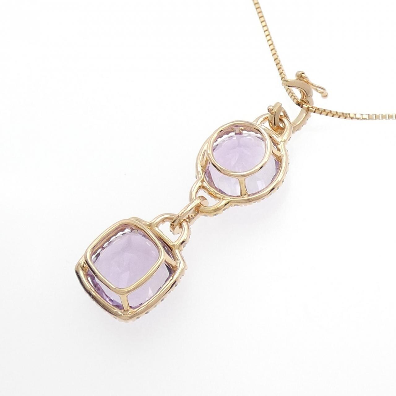 K18PG アメジスト ネックレス 12.67CT
