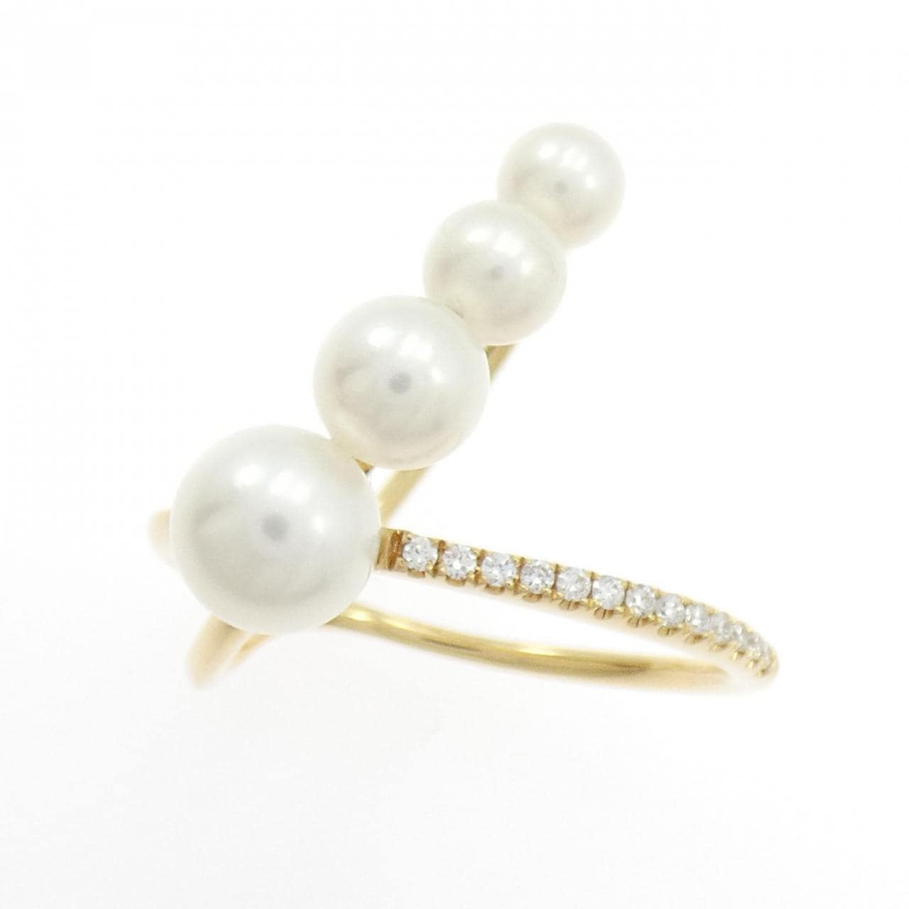 750YG 淡水パール リング