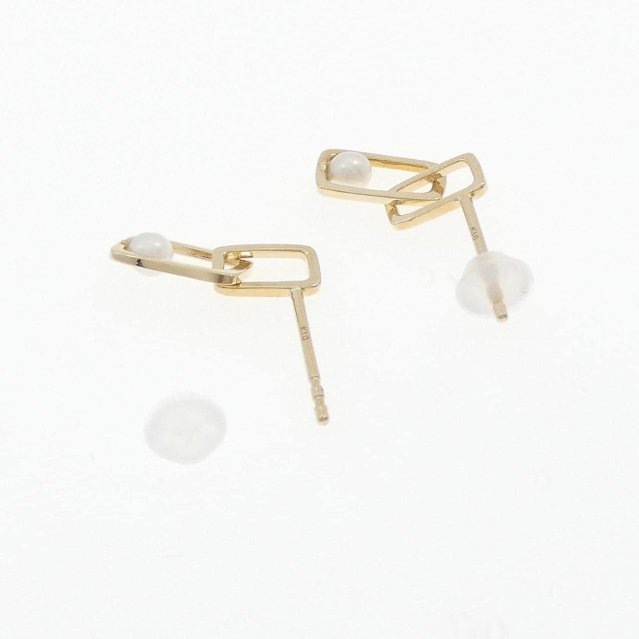 K10YG freshwater pearl earrings