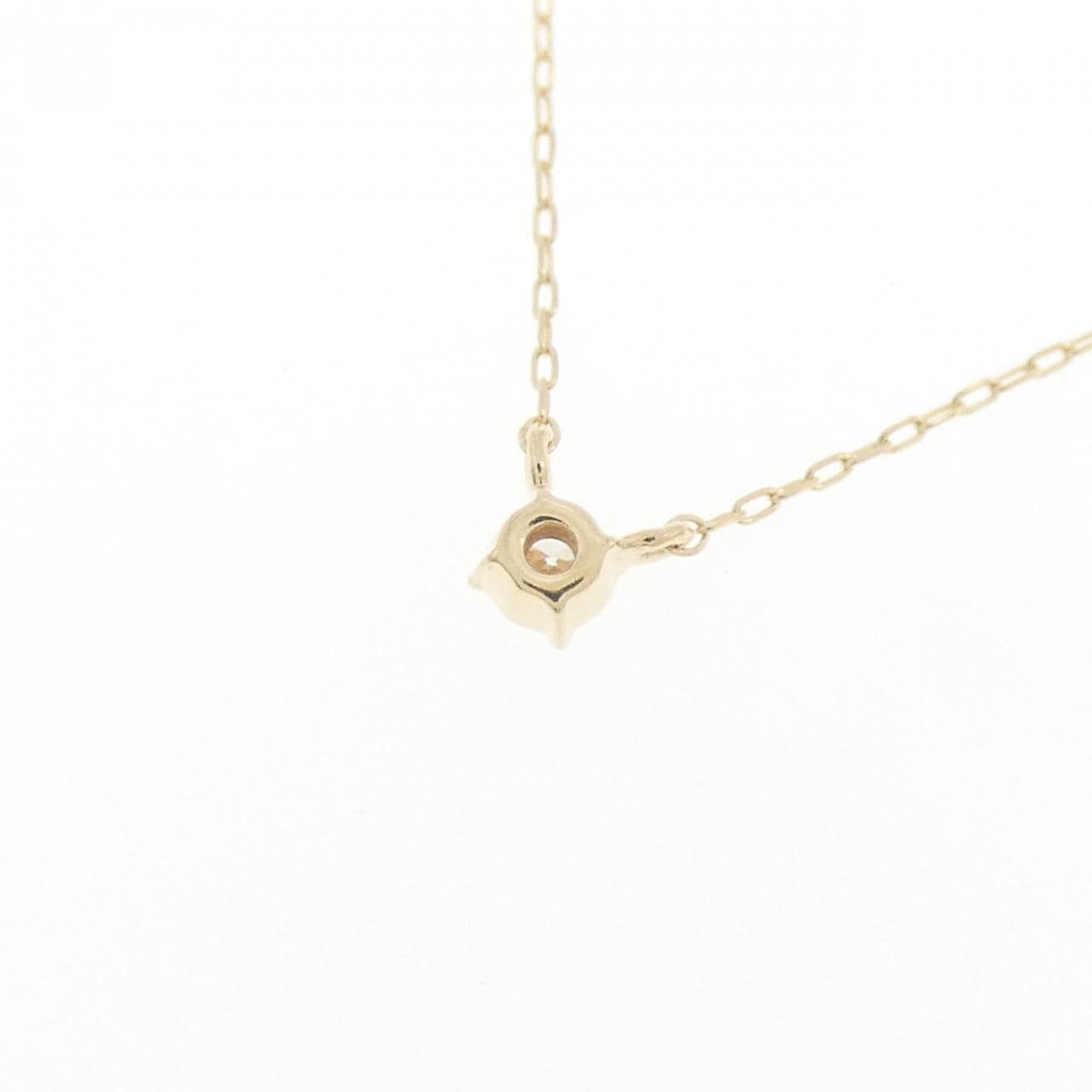 K10YG ソリティア ダイヤモンド ネックレス 0.04CT