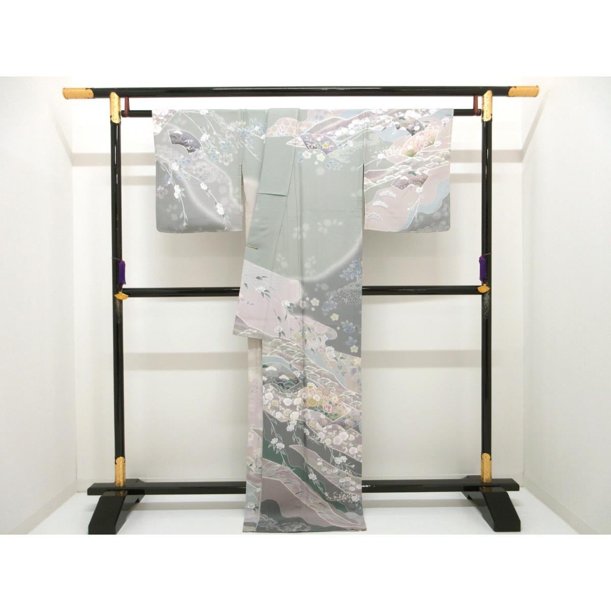 【未使用品】単衣　訪問着　友禅加工