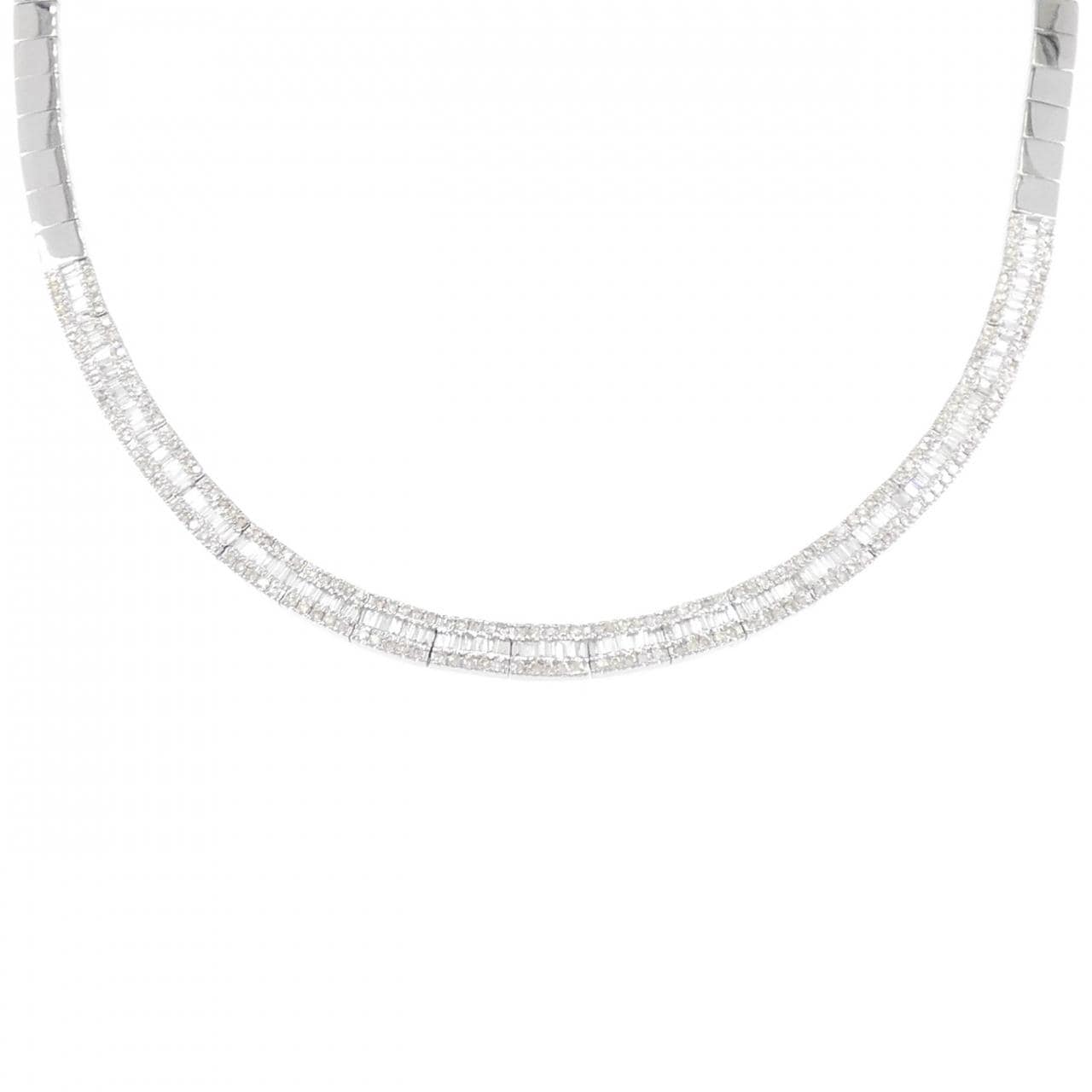750WG ダイヤモンド ネックレス 2.20CT