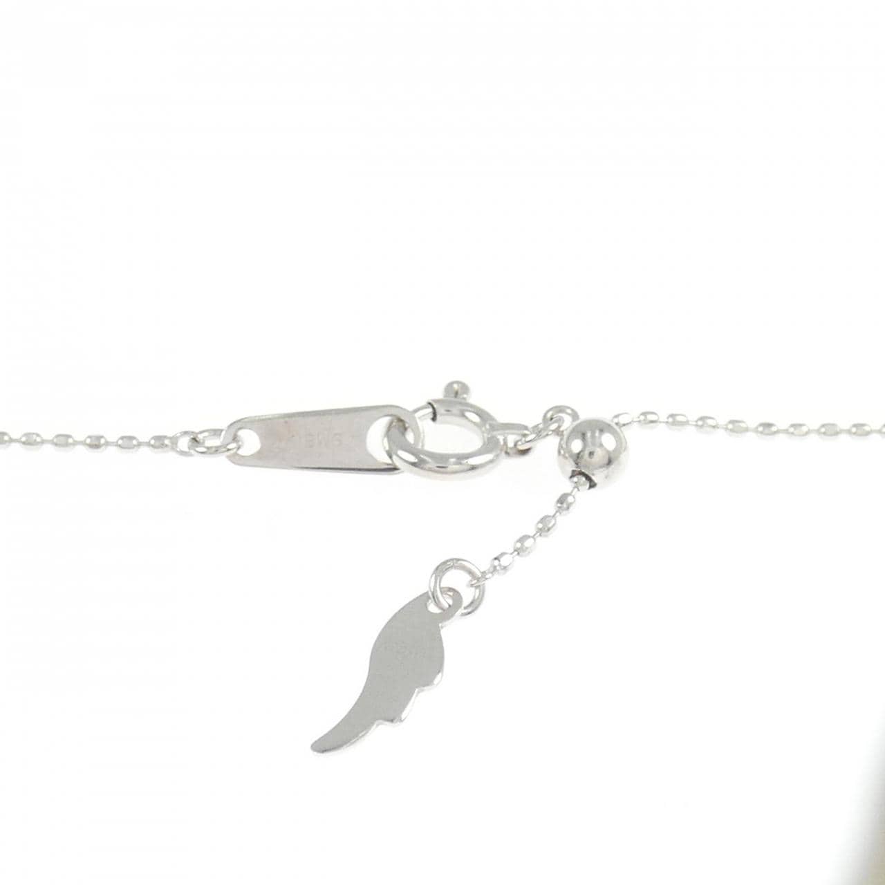 K18WG 花朵钻石项链 0.50CT