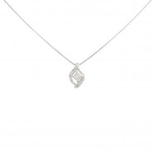 K18WG ダイヤモンド ネックレス 0.12CT