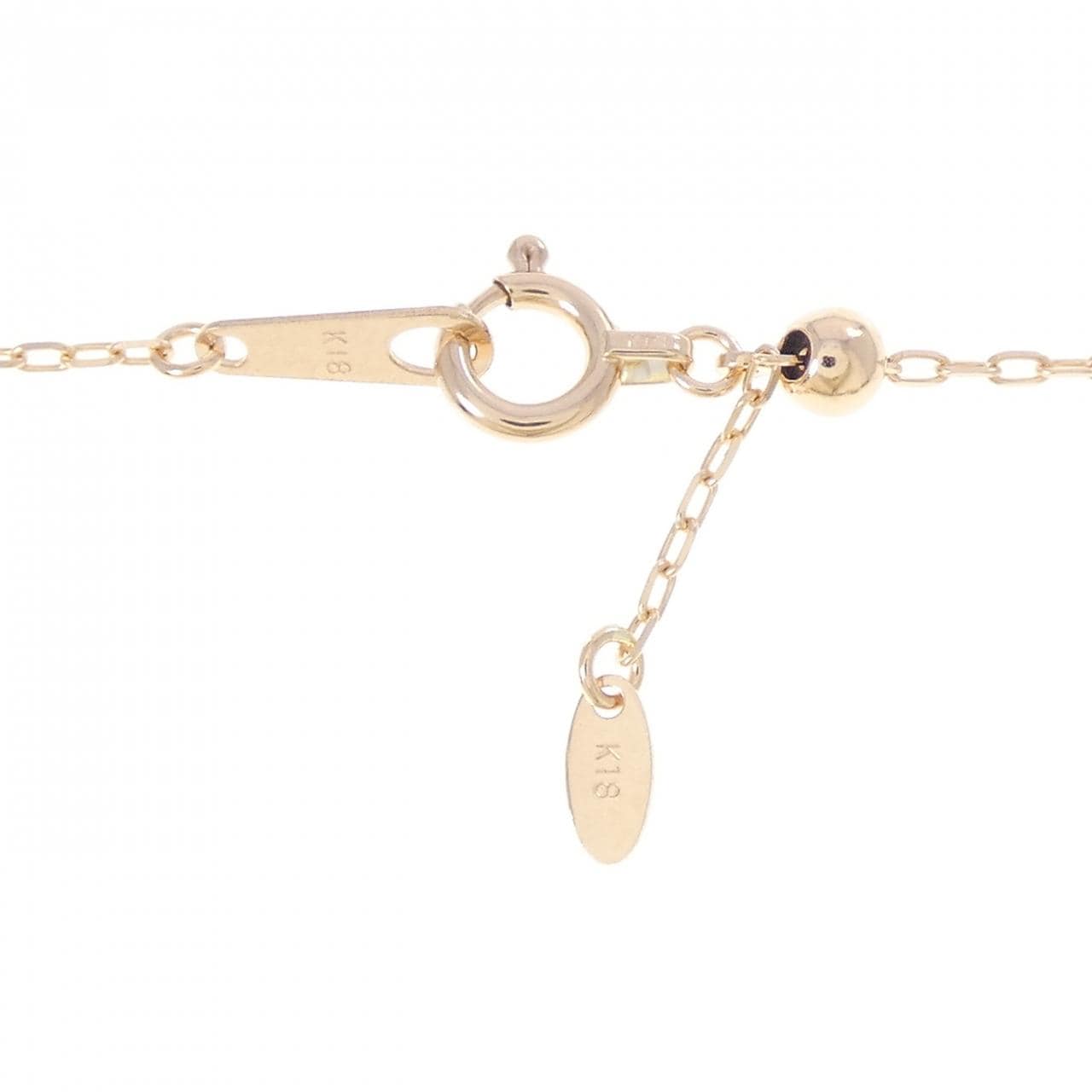 750PG/K18PG イニシャルM ネックレス