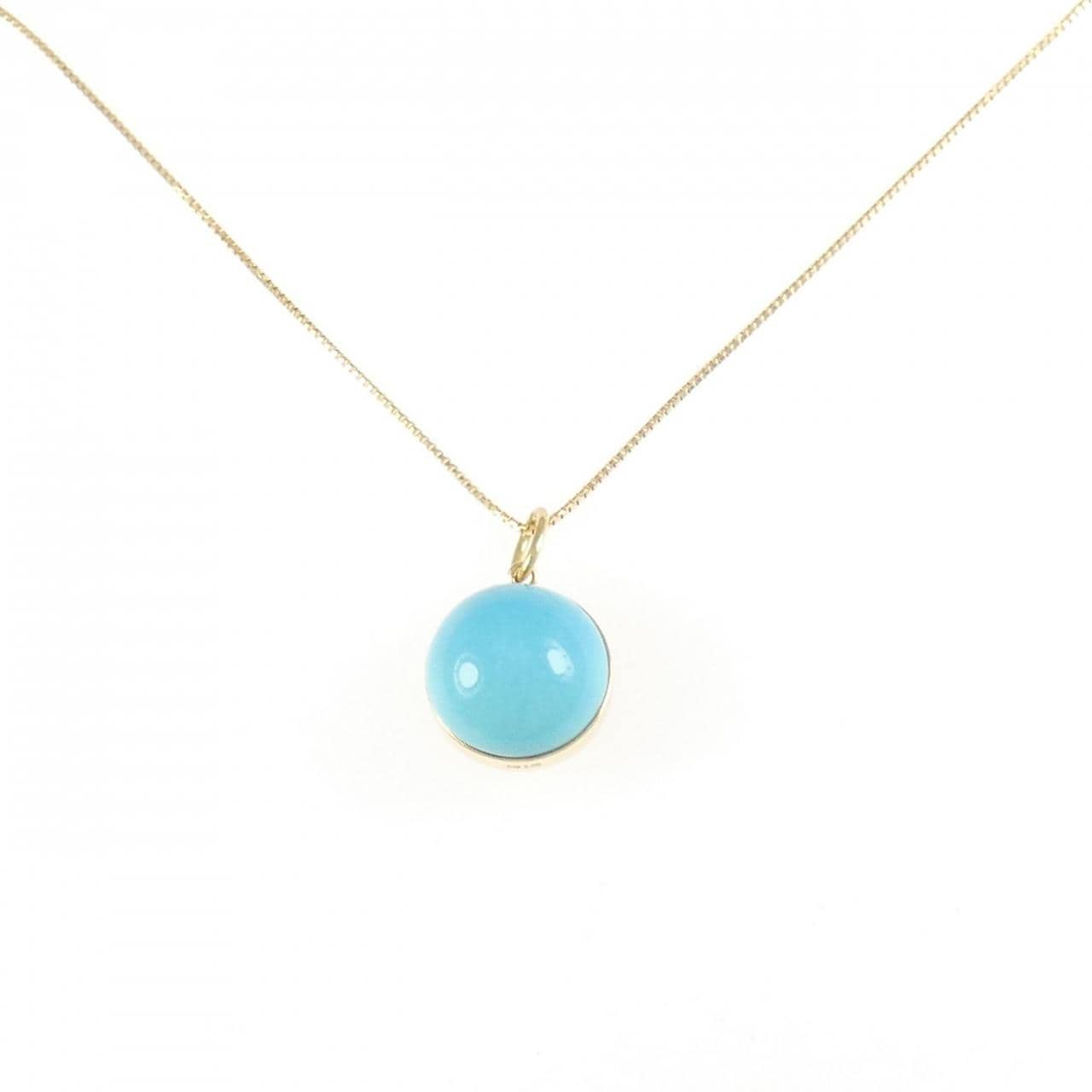 K18YG ターコイズ ネックレス 3.00CT