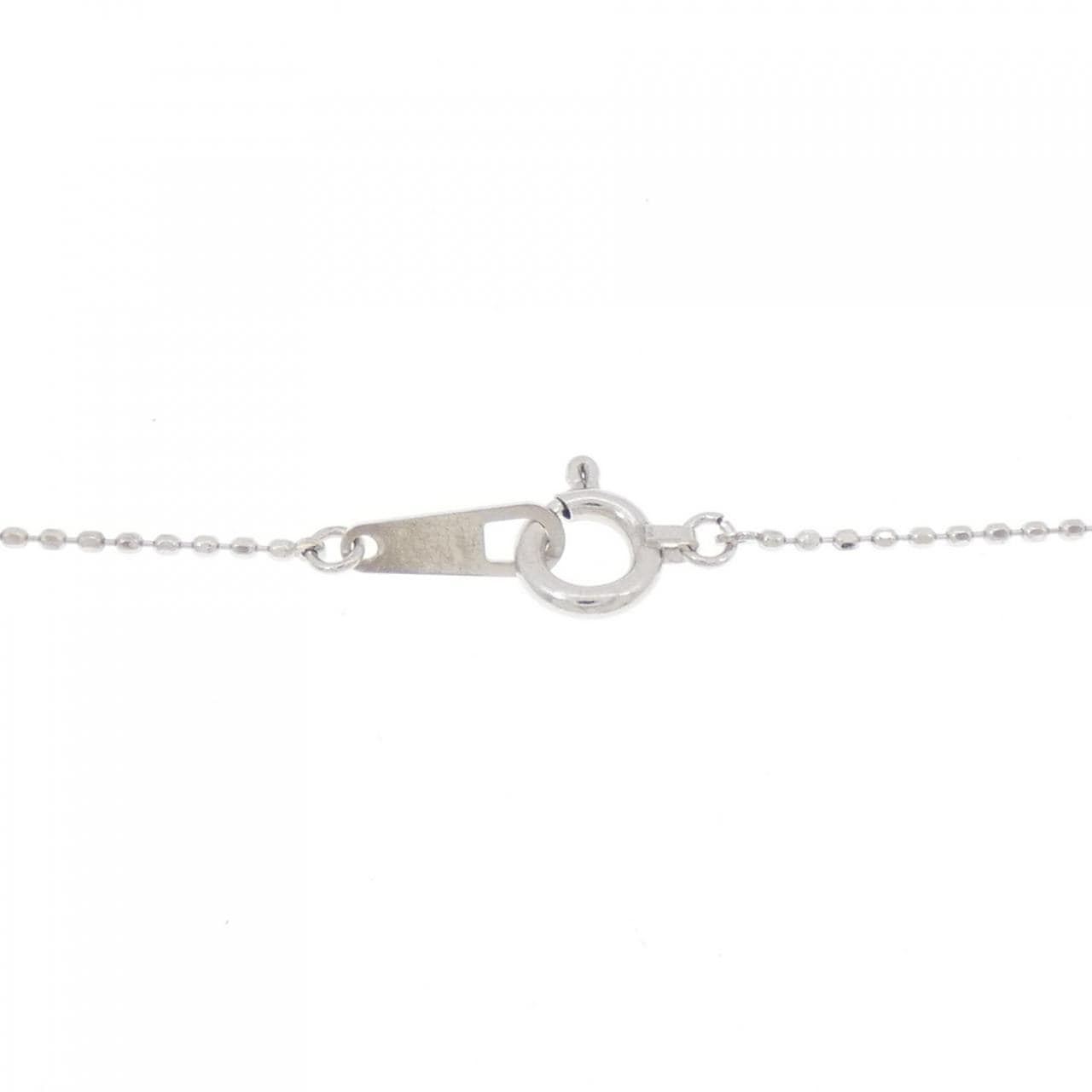 K18WG ソリティア ダイヤモンド ネックレス 0.12CT