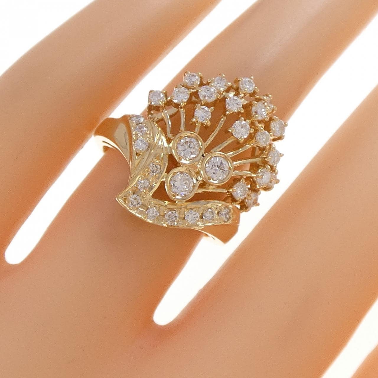 K18YG ダイヤモンド リング 0.78CT