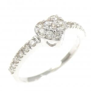 K18WG ハート ダイヤモンド リング 0.30CT