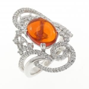 K18WG オパール リング 1.84CT