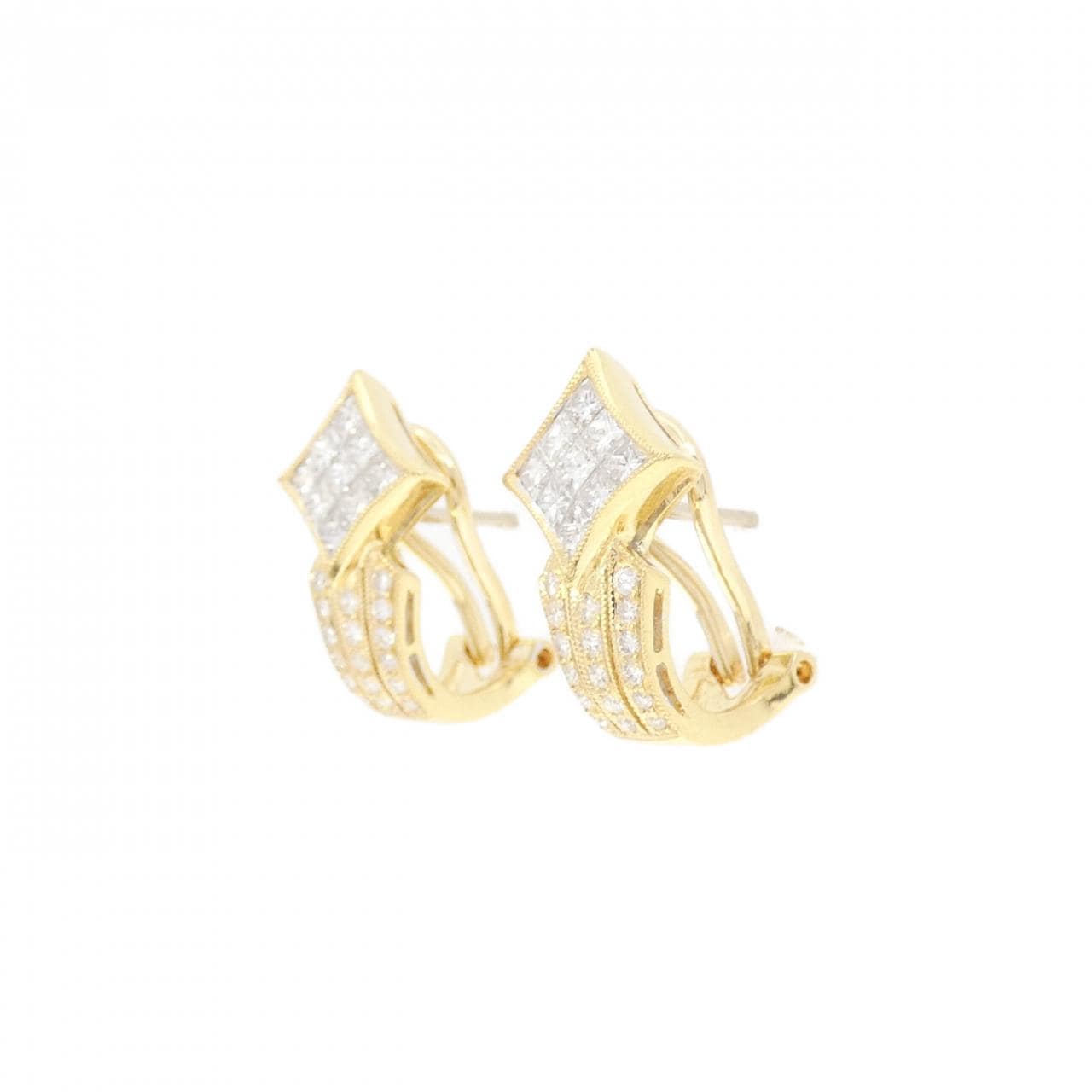 K18YG ダイヤモンド ピアス 1.36CT