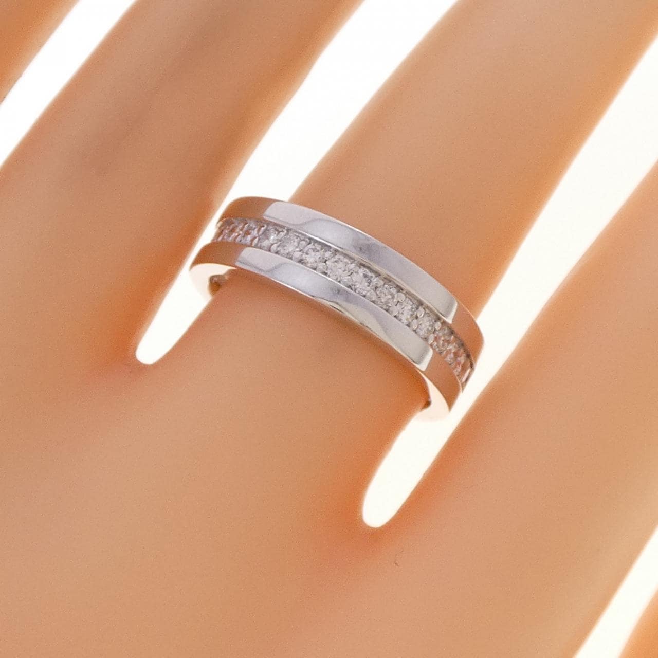 K18WG ダイヤモンド リング 0.37CT